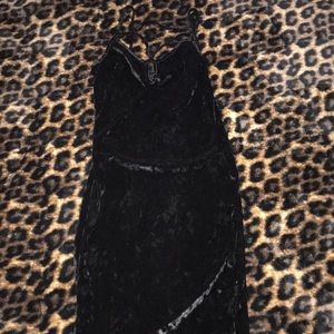 Velour black dress